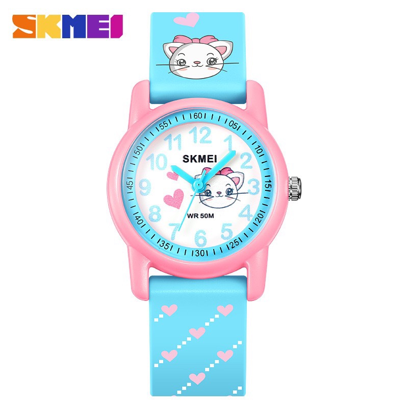 时刻美双机芯儿童电子手表学生款多功能夜光防水电子表led手表男