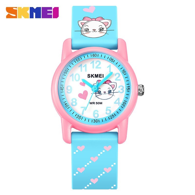 时刻美双机芯儿童电子手表学生款多功能夜光防水电子表led手表男