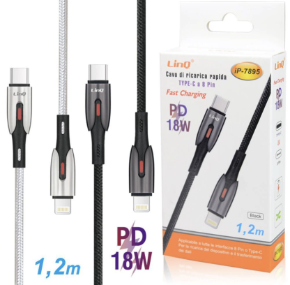 iP-7895 | Cavo di ricarica type-c a Lightning (Linq)