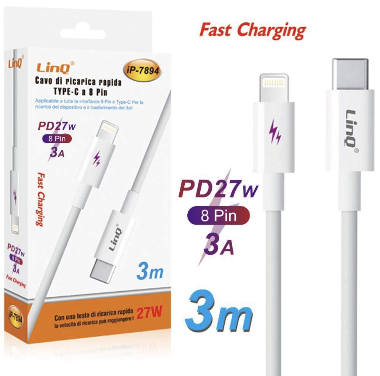 iP-7894 | Cavo type-c a Lightning (Linq)