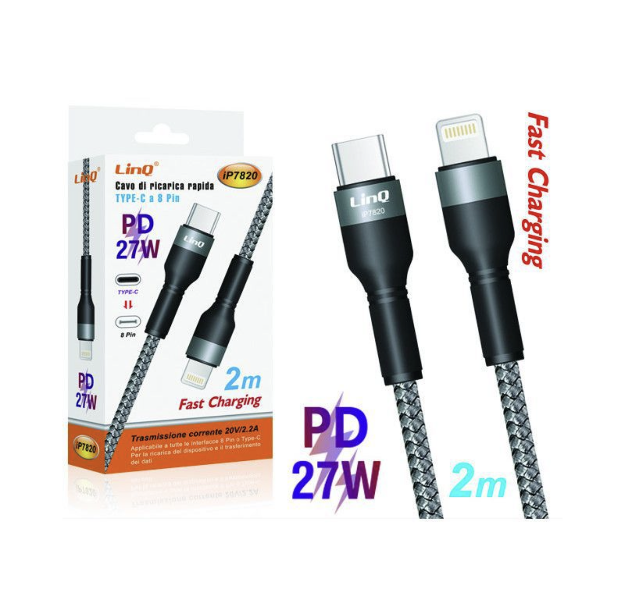 iP7820 | Cavo type-c a Lightning (Linq)