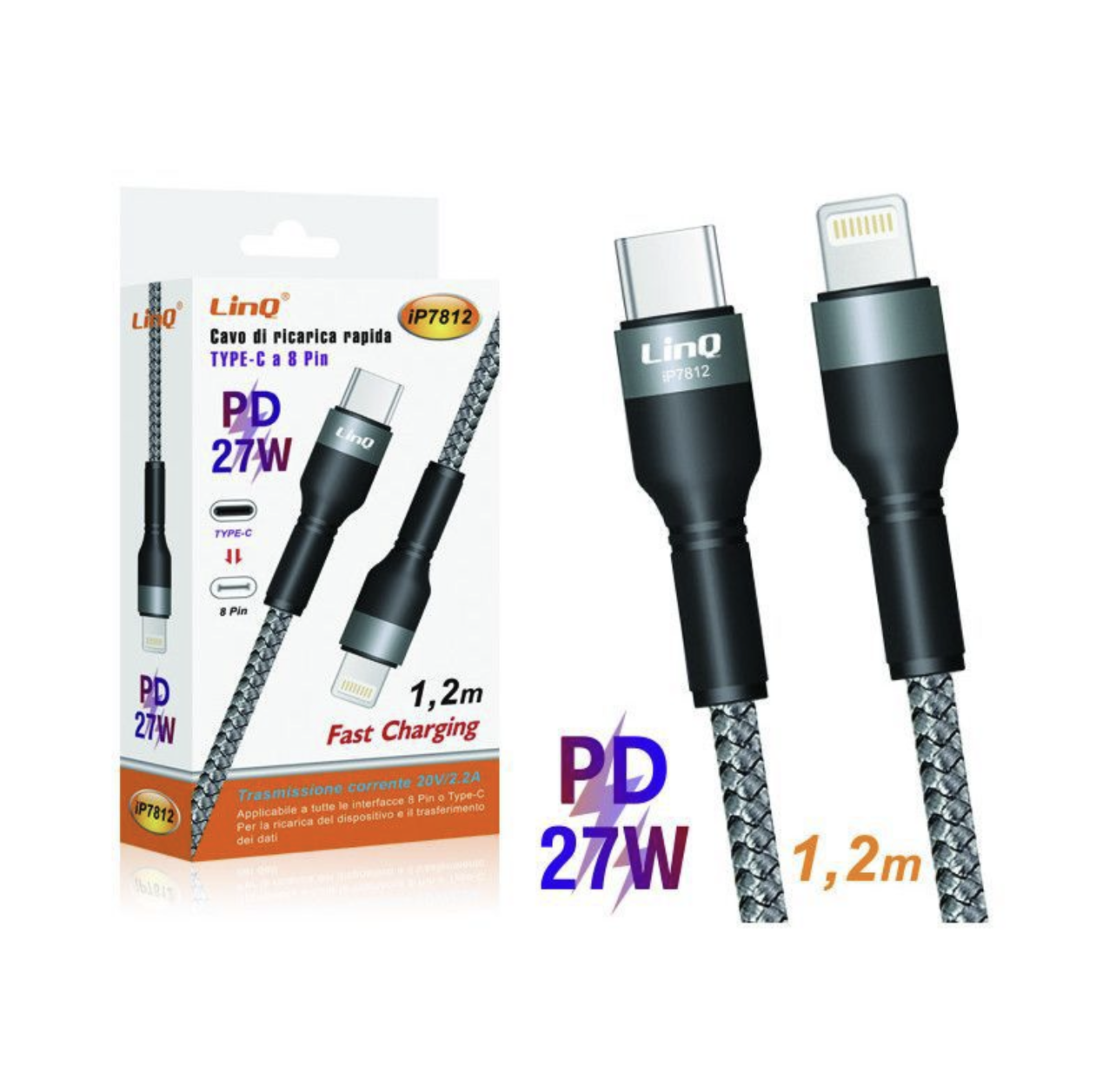 iP7812 | Cavo type-c a Lightning (Linq)