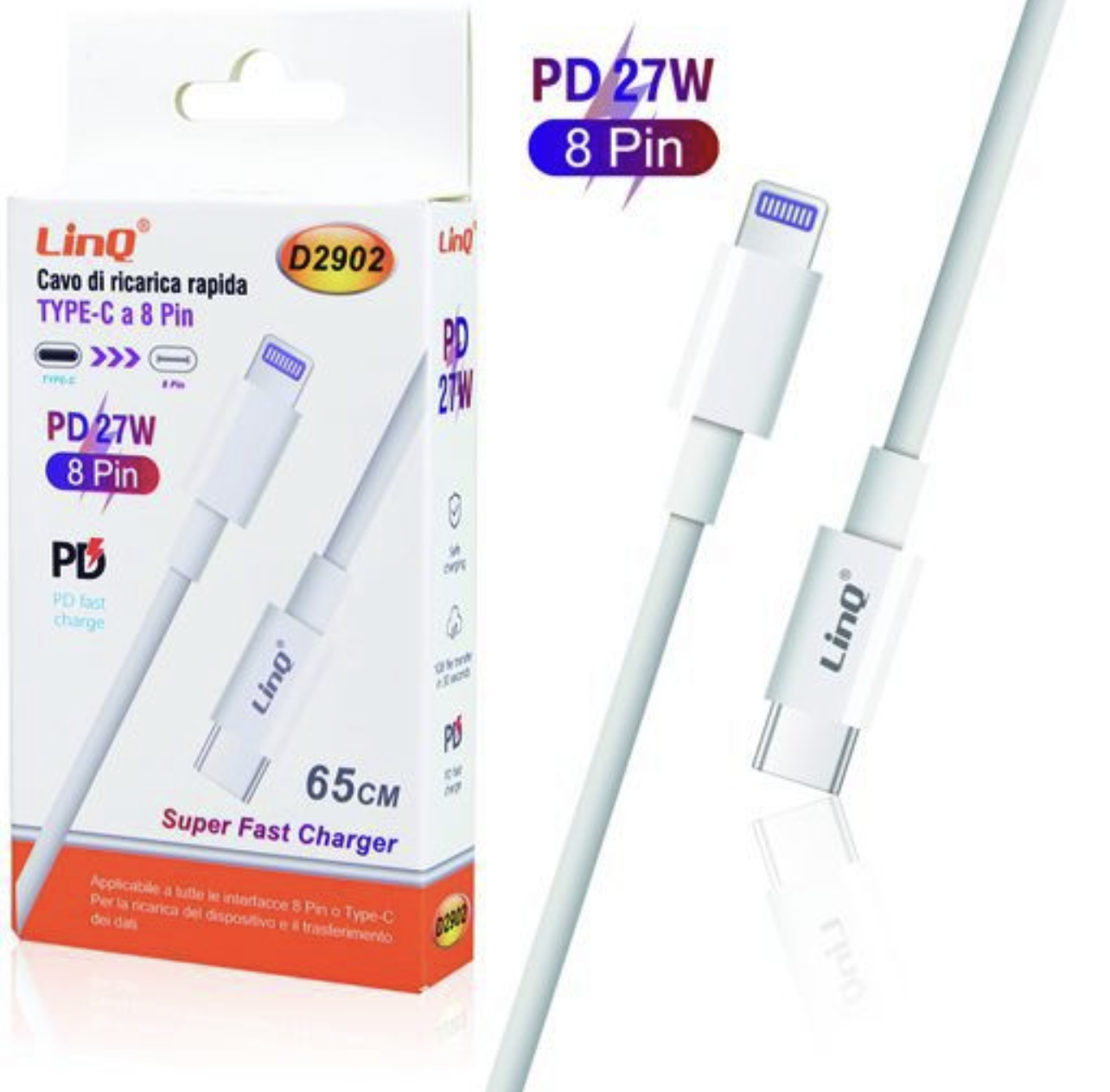 D2902 | Cavo type-c a Lightning (Linq)