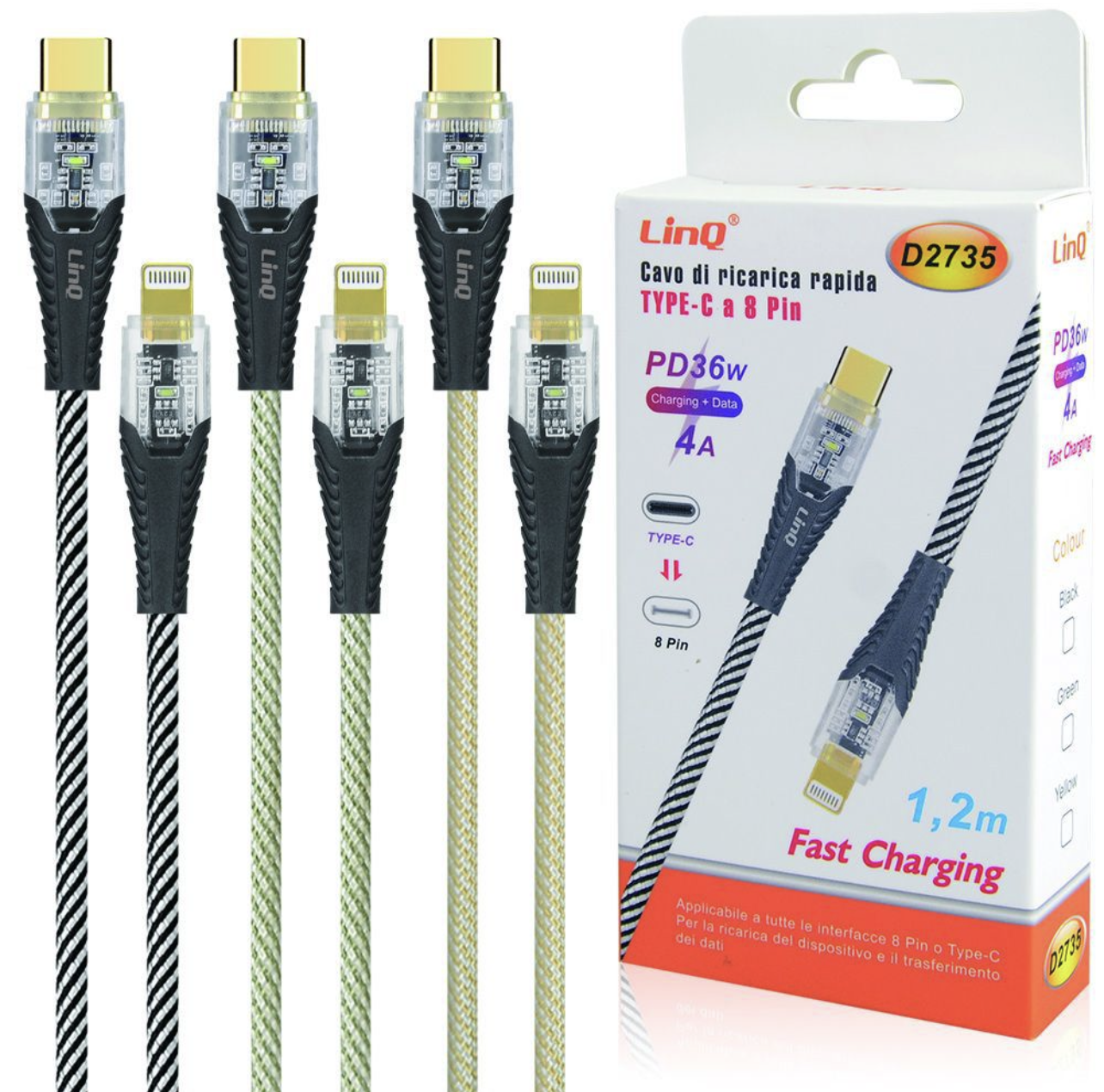 D2735 | Cavo type-c a Lightning (Linq)