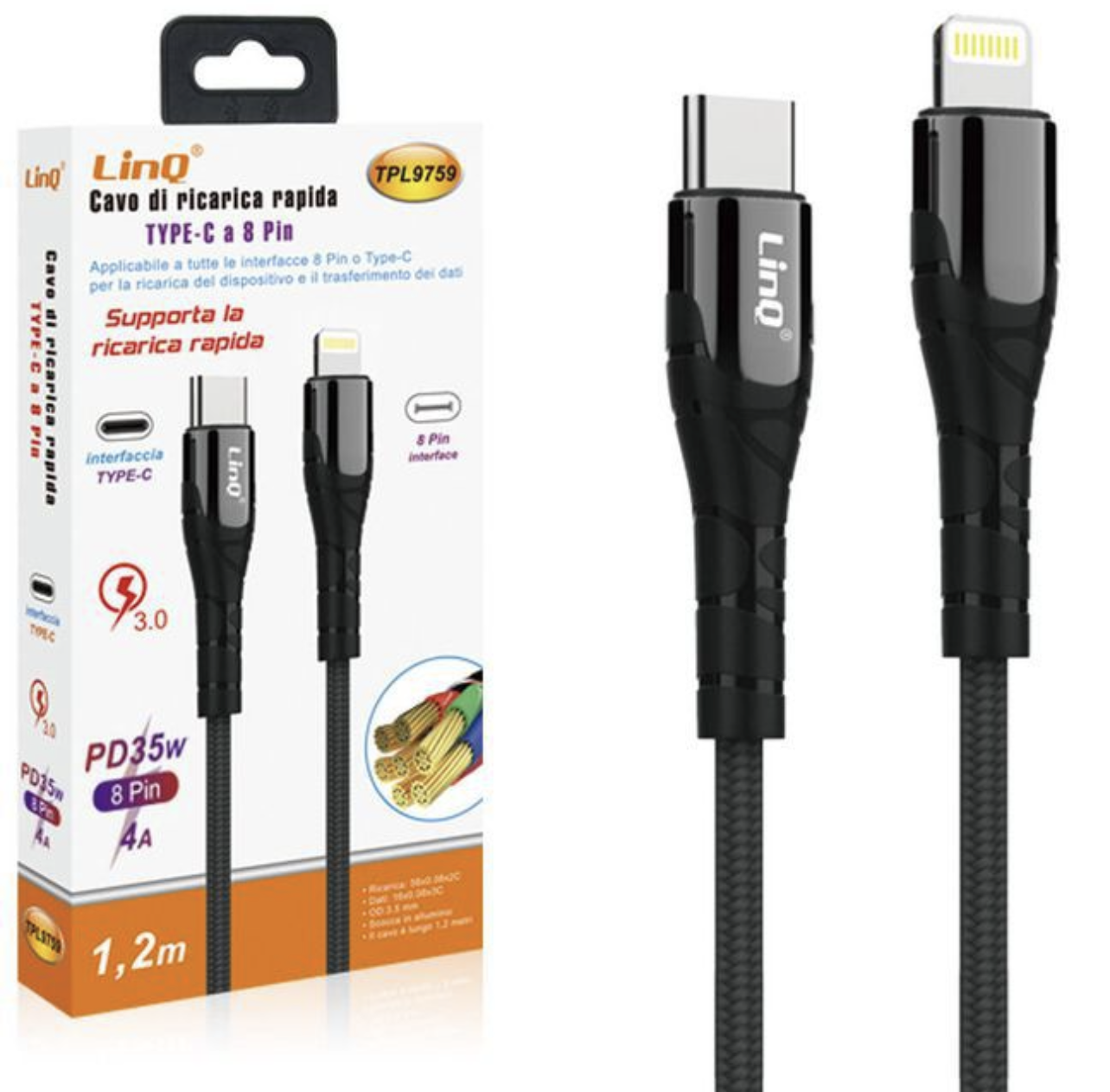 TPL9759 | Cavo type-c a Lightning (Linq)