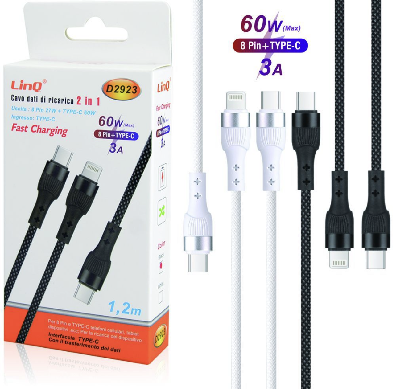 D2923 | Cavo type-c a Lightning (Linq)