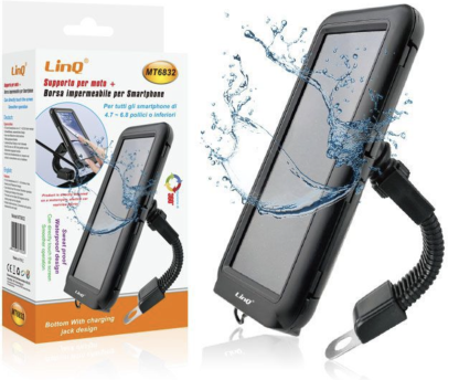 MT6832 | Supporto per moto + borsa impermeabile (Linq)