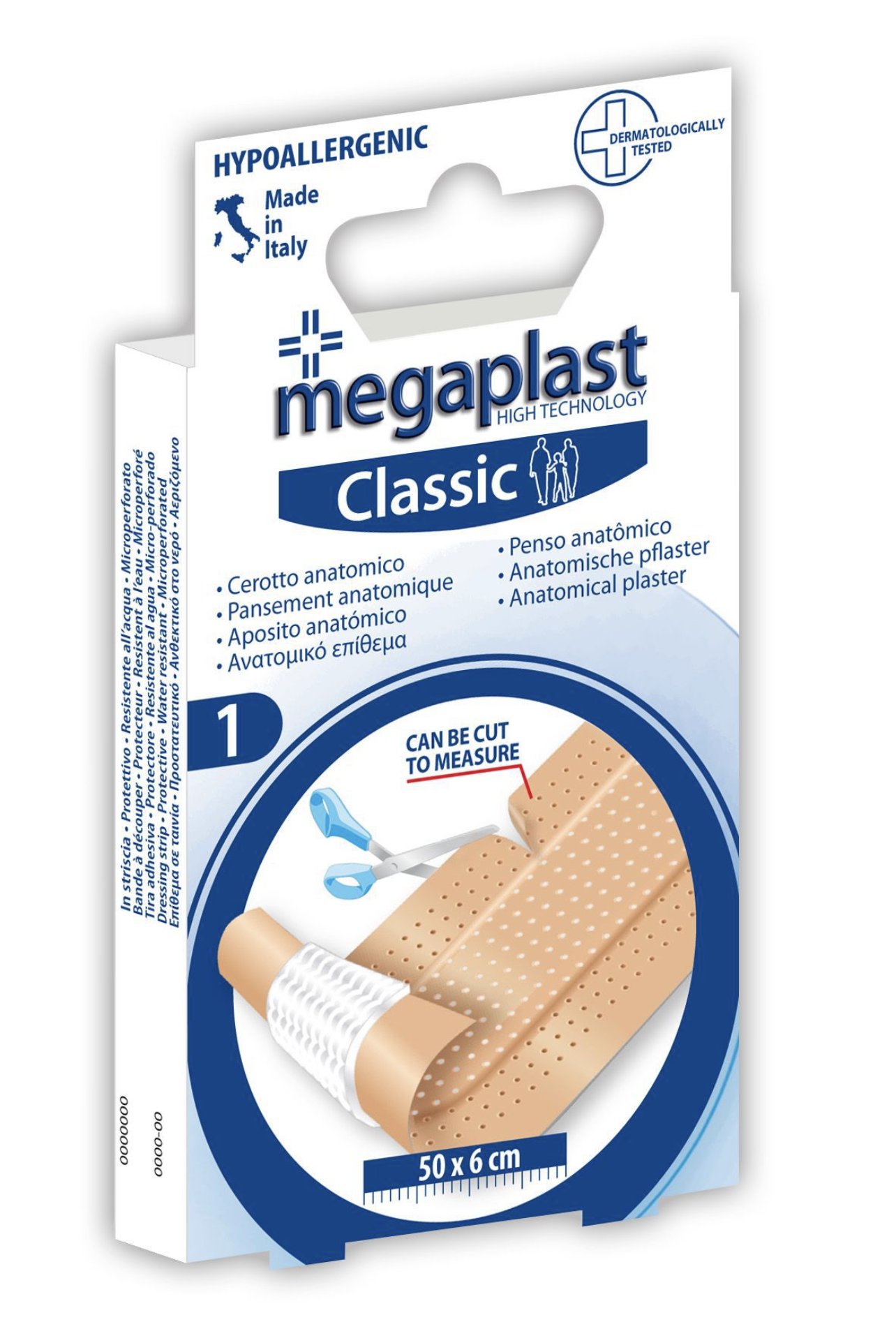 182106 | Cerotti in striscia 50 x 6 cm (Megaplast)