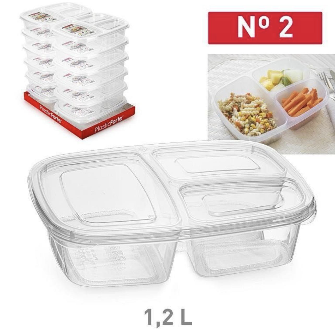 024190 | Lunch box 3 in 1 (PlasticForte)