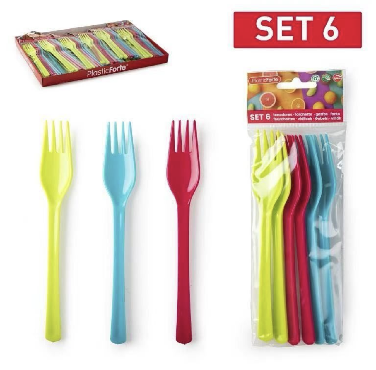024925 | Forchetta plastica 6 pezzi (PlasticForte)