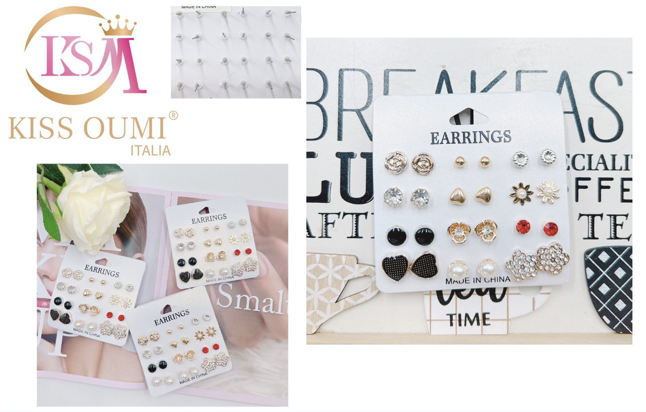 4345-1 | Orecchini 12 coppie (Kiss Oumi)