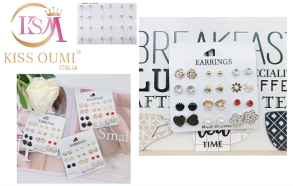 4345-1 | Orecchini 12 coppie (Kiss Oumi)