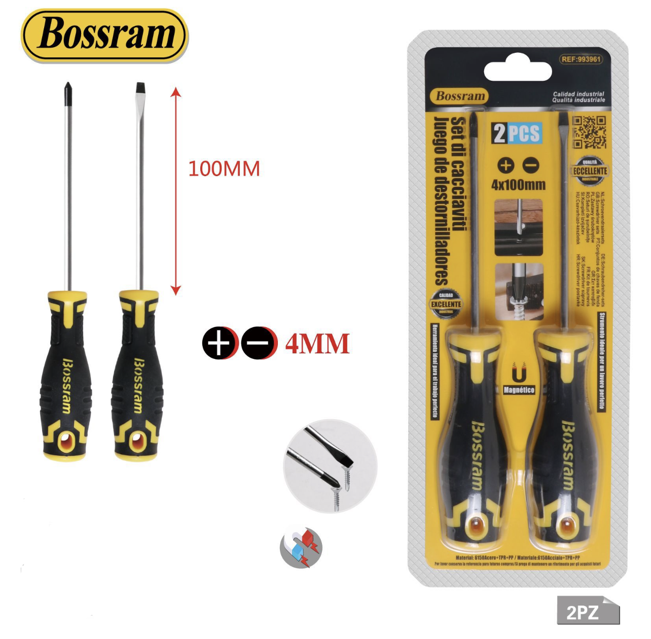 993961 | Set di cacciaviti 2 pezzi (Bossram)