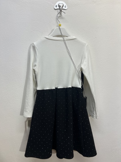 80040 | Vestitino brillantinato con borsa 