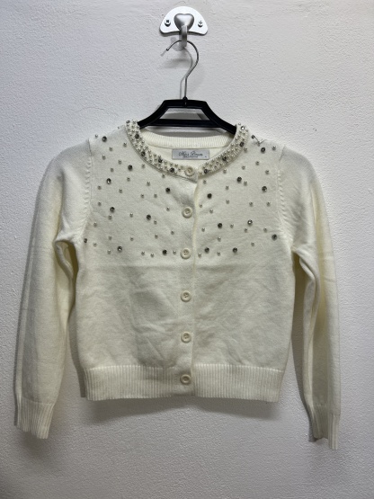 HX2095 | Cardigan con pallino di perle 