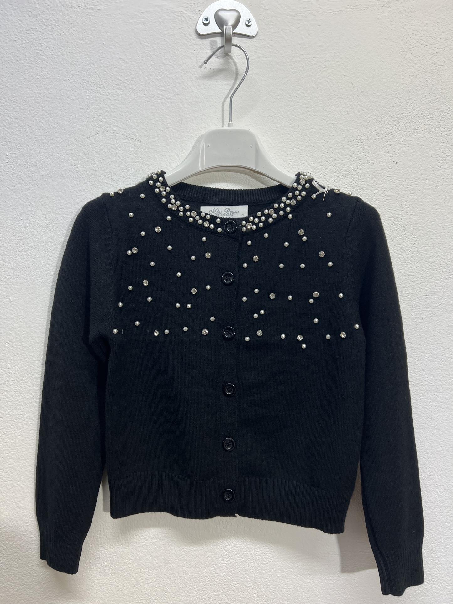 HX2095 | Cardigan con pallino di perle