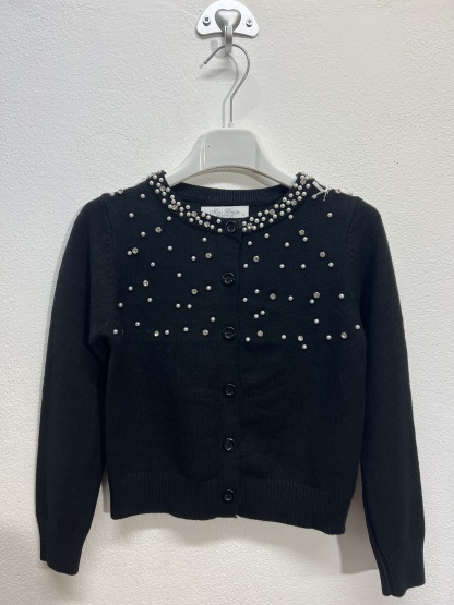 HX2095 | Cardigan con pallino di perle 