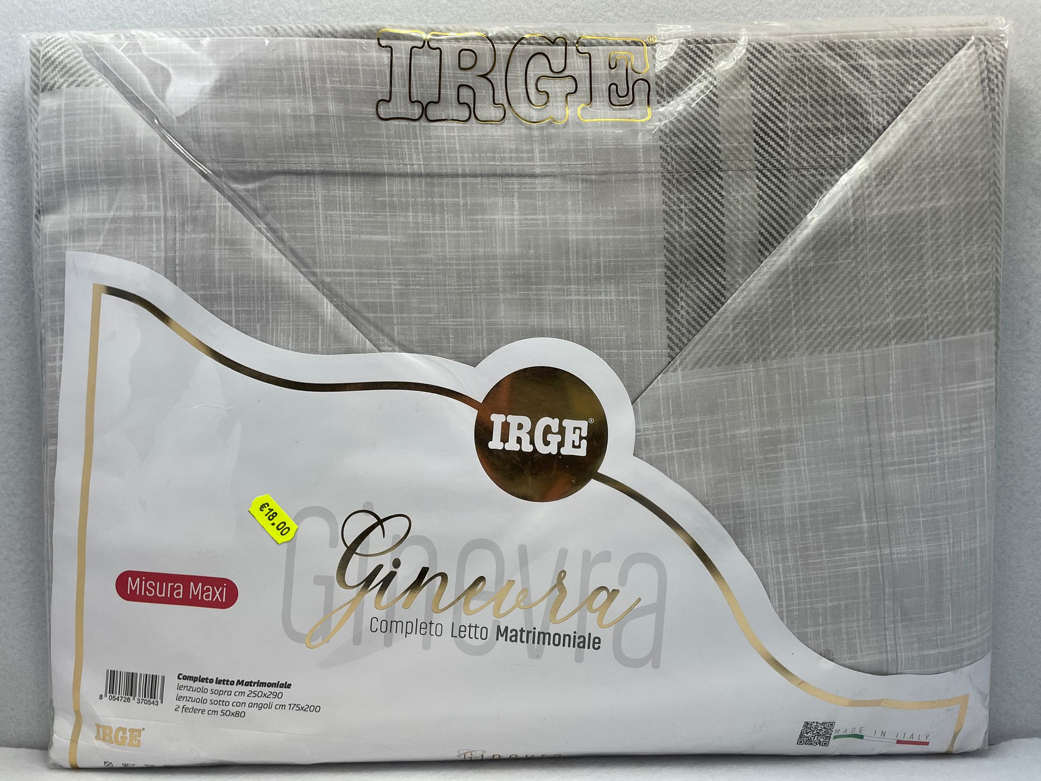 COMPLETO LETTO MATRIMONIALE COTONE GINEVRA 