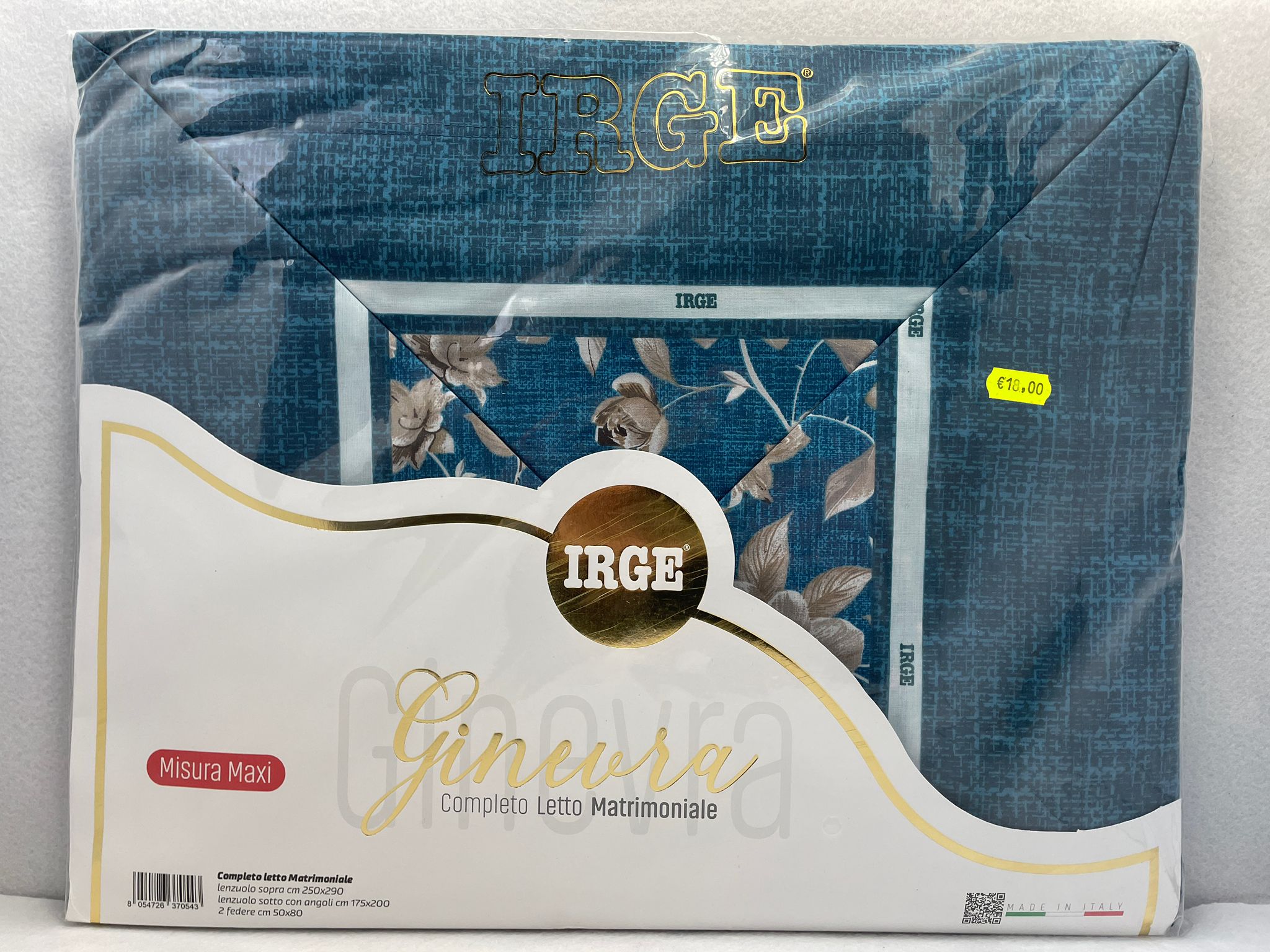 COMPLETO LETTO MATRIMONIALE COTONE GINEVRA 