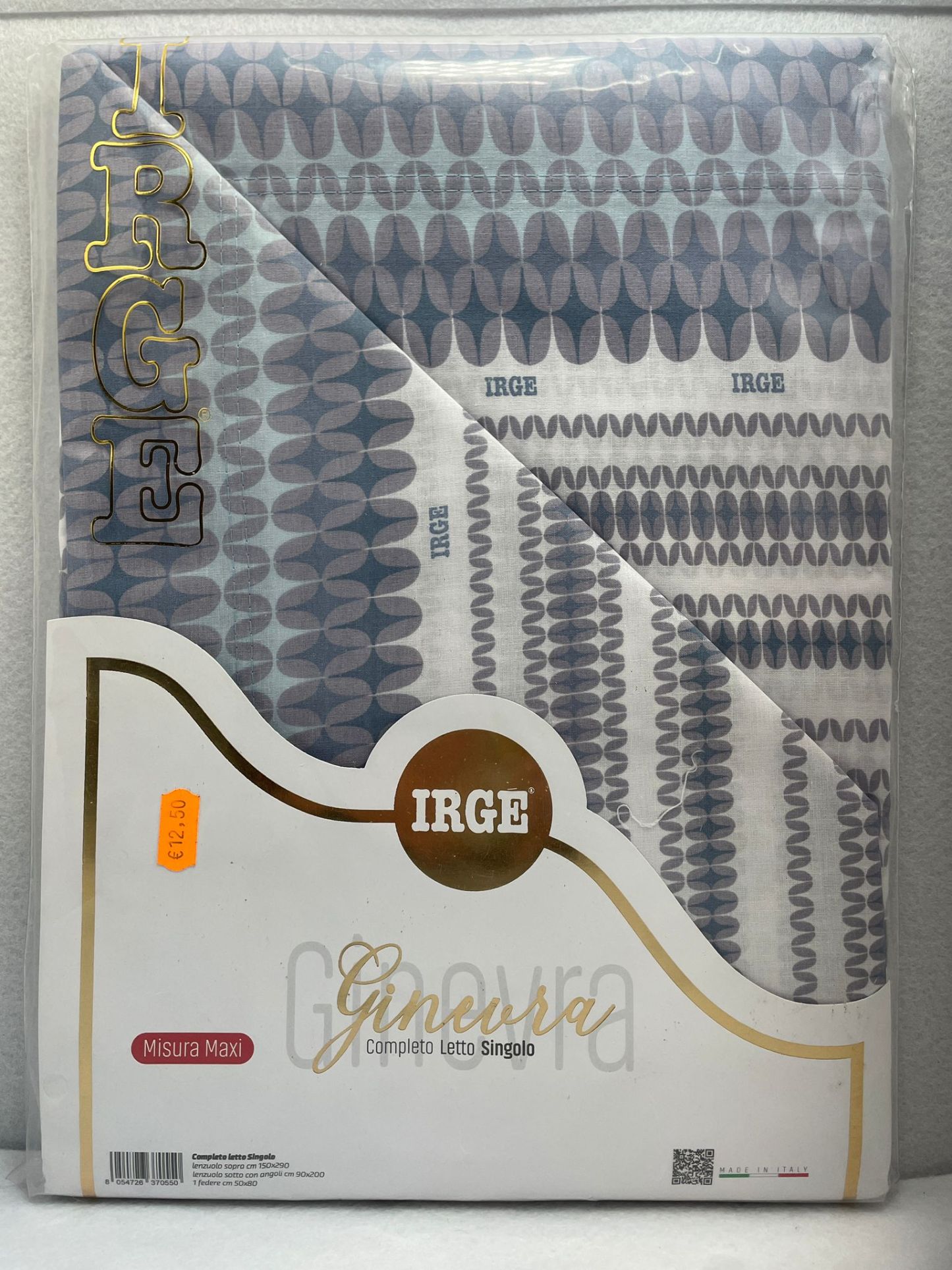  COMPLETO LETTO SINGOLO COTONE GINEVRA