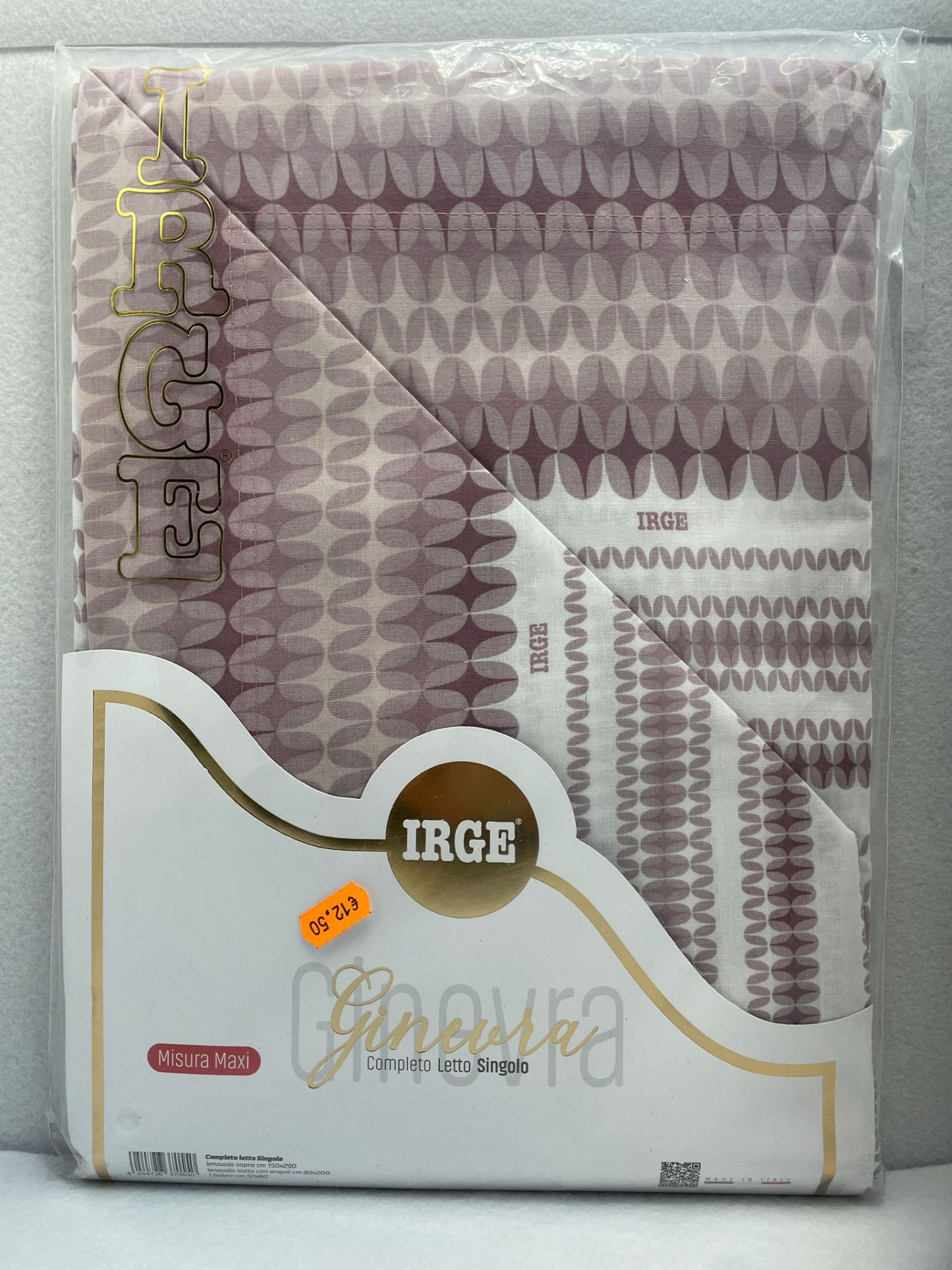 COMPLETO LETTO SINGOLO COTONE GINEVRA