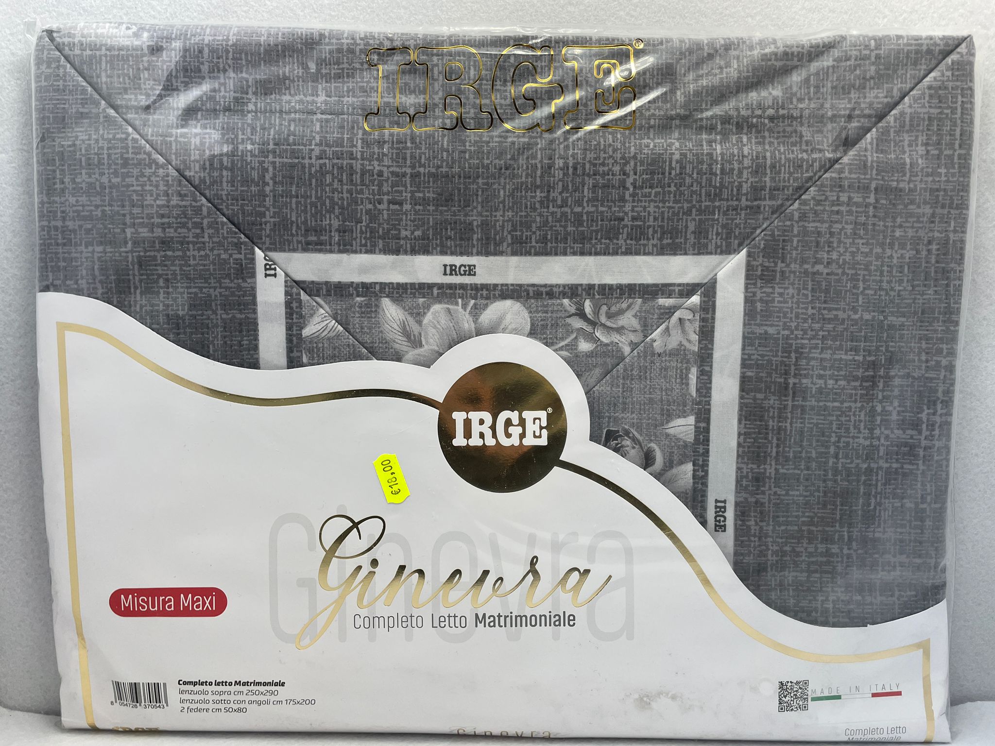 COMPLETO LETTO MATRIMONIALE COTONE GINEVRA 