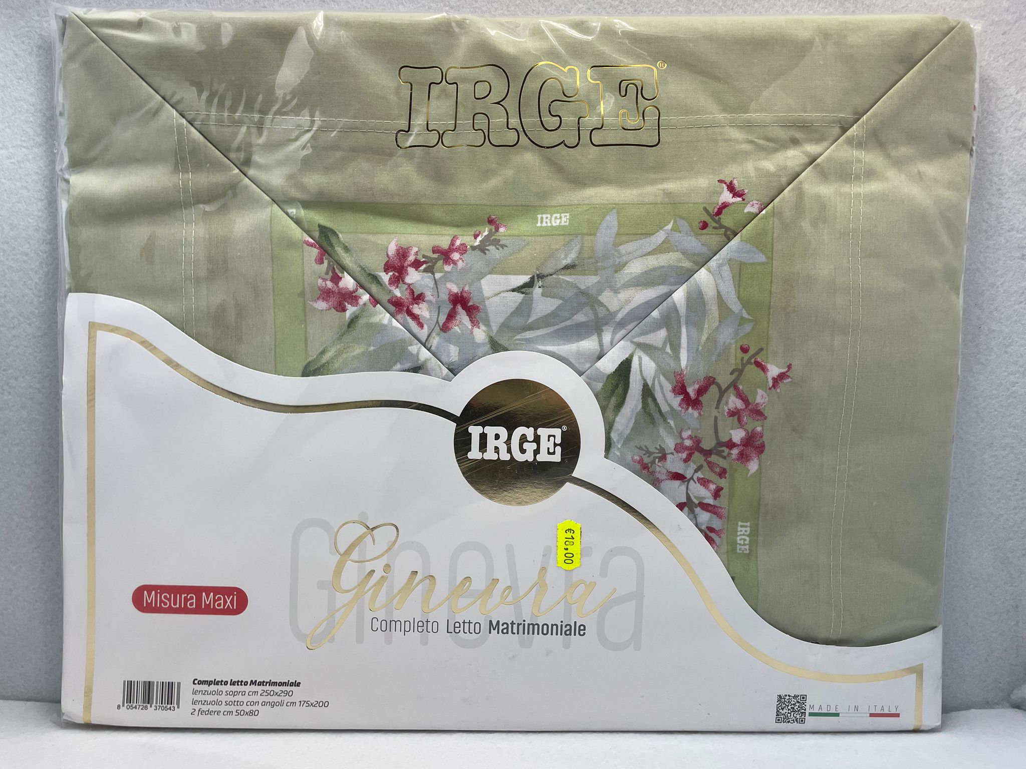 COMPLETO LETTO MATRIMONIALE COTONE GINEVRA