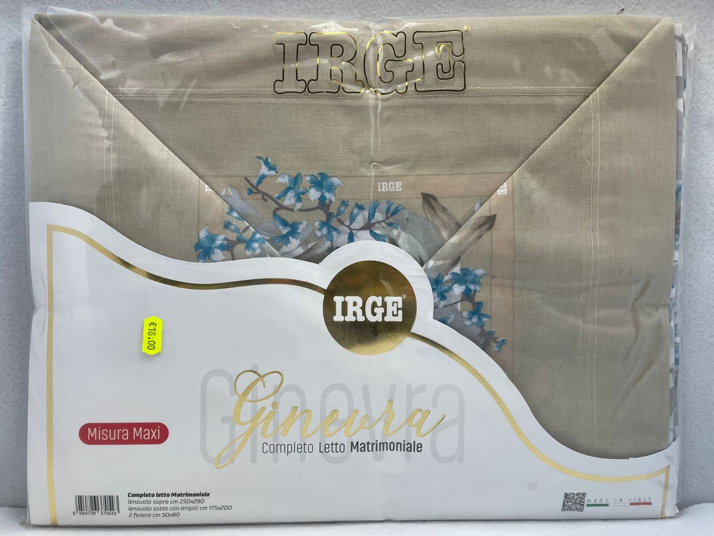 COMPLETO LETTO MATRIMONIALE COTONE GINEVRA