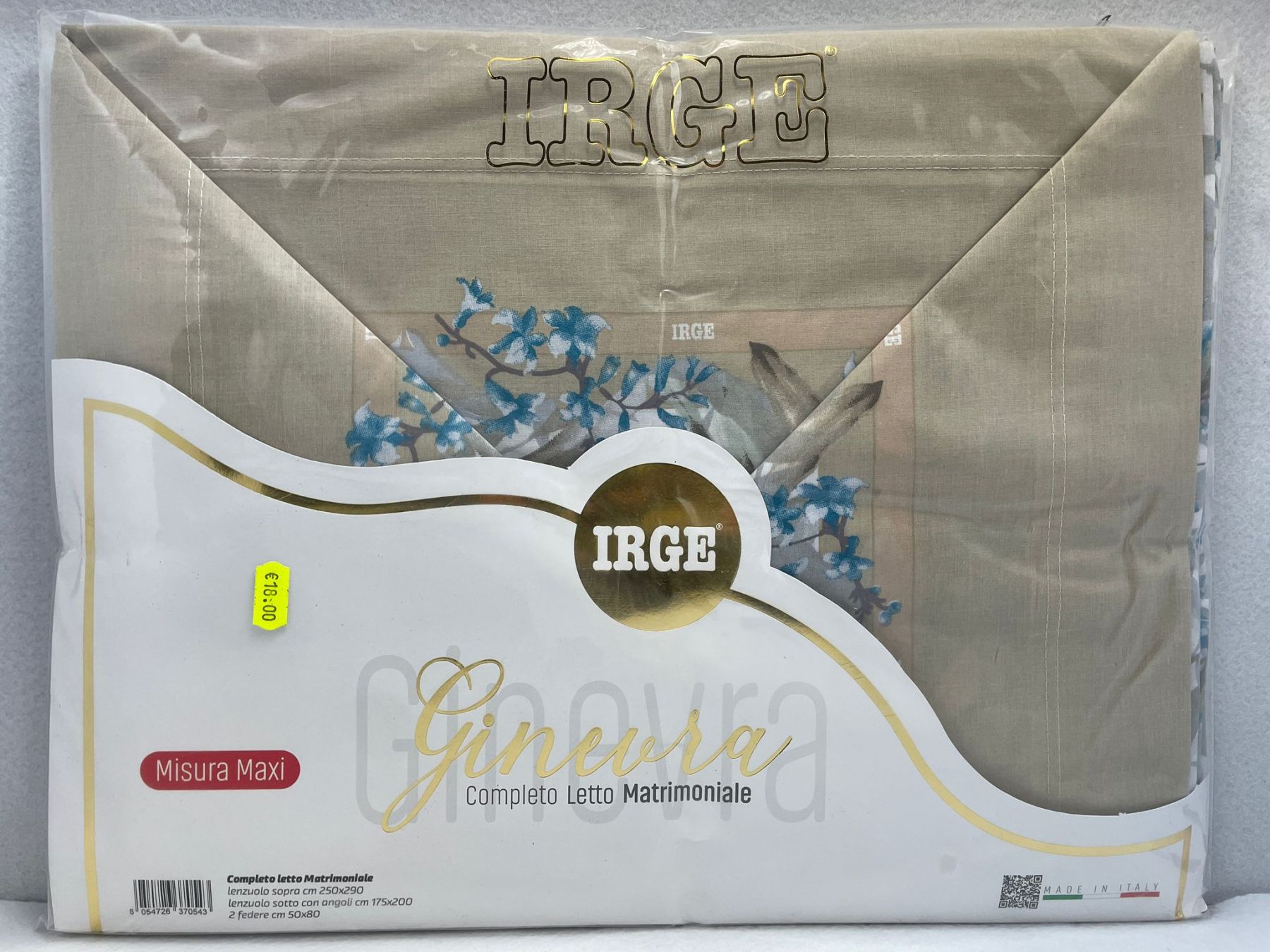 COMPLETO LETTO MATRIMONIALE COTONE GINEVRA