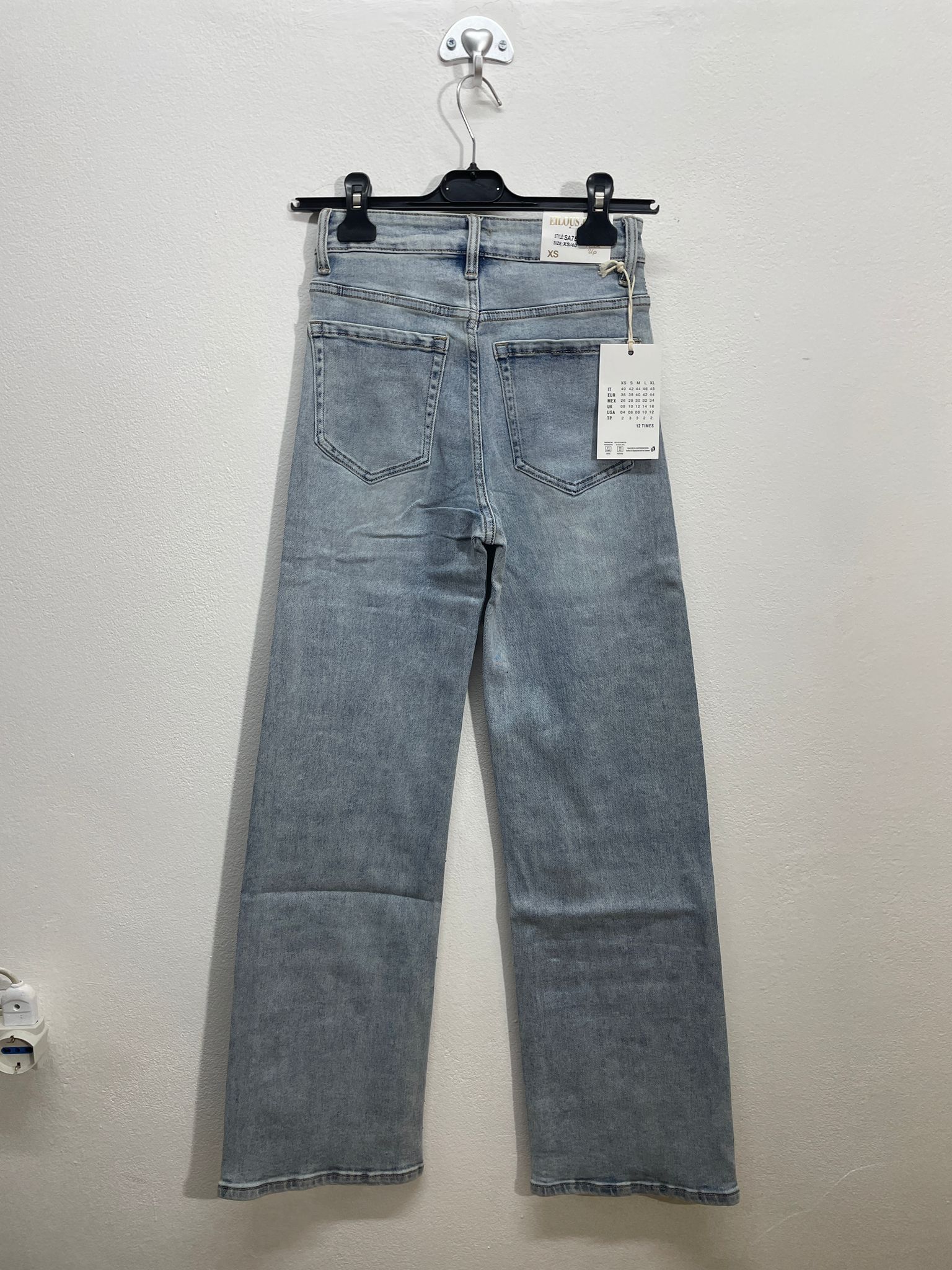 SA7500 | Jeans brillantinato lavaggio chiaro