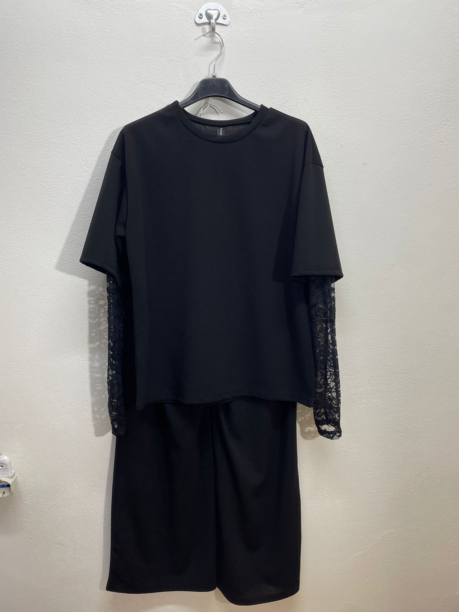 5561 | Completo mezzo manica con manica merlettata cURVY 