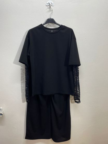 5561 | Completo mezzo manica con manica merlettata cURVY 