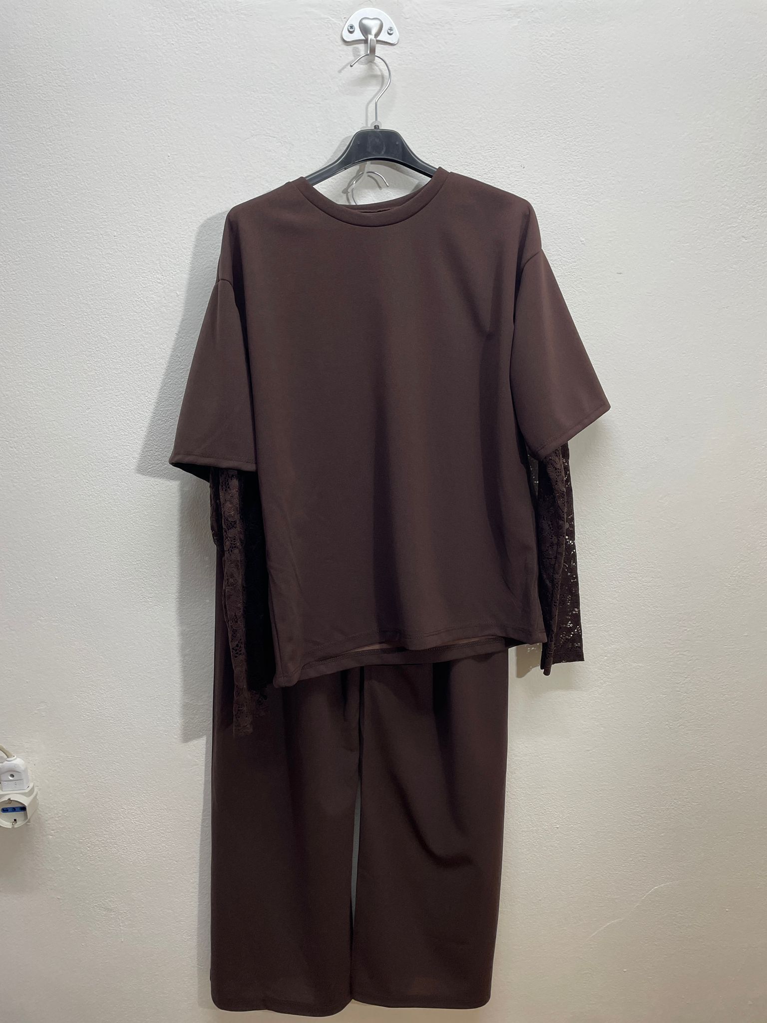 5561 | Completo mezzo manica con manica merlettata cURVY 