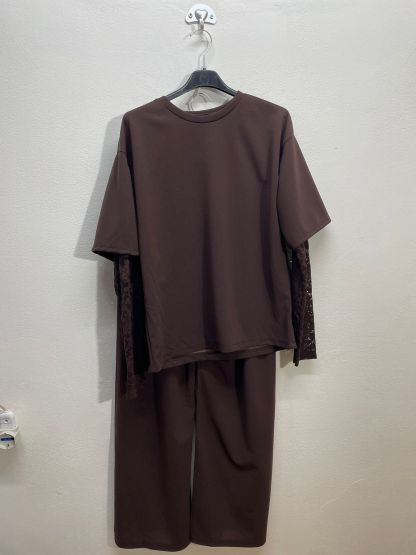 5561 | Completo mezzo manica con manica merlettata cURVY 