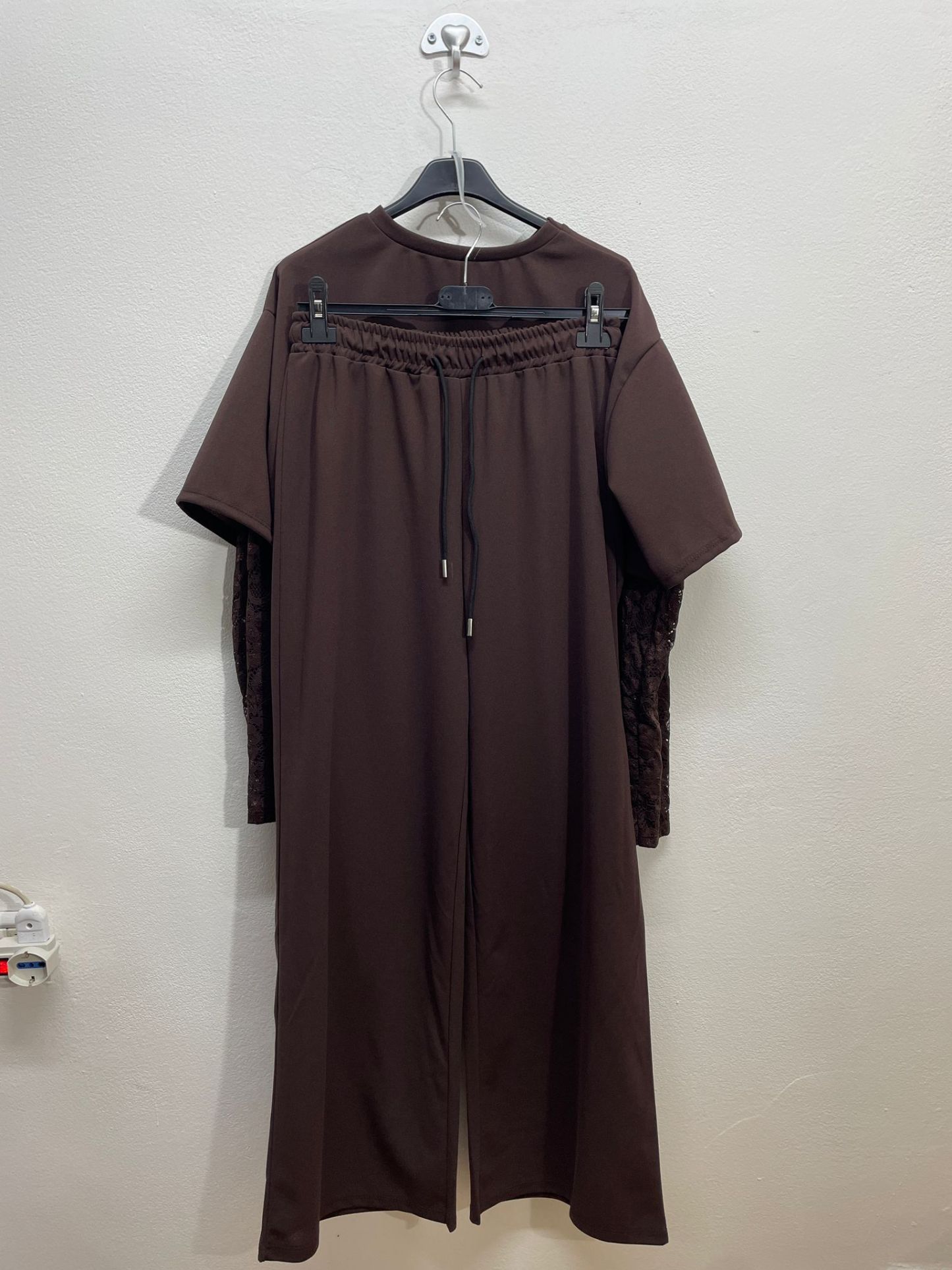 5561 | Completo mezzo manica con manica merlettata cURVY 