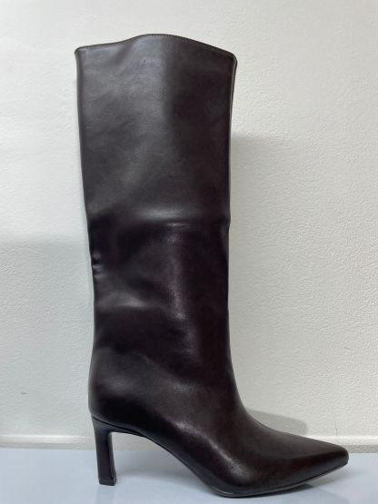 GAO47 | stivali lunghi di pelle con tacco bassso