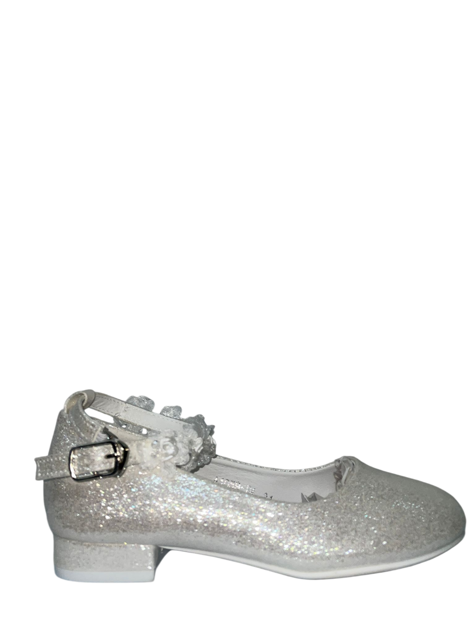 A1058-M €14 ballerine brillantinate con dettagli fiori