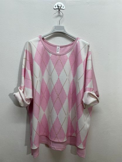 21880 | Maglia con rombi taglia unico