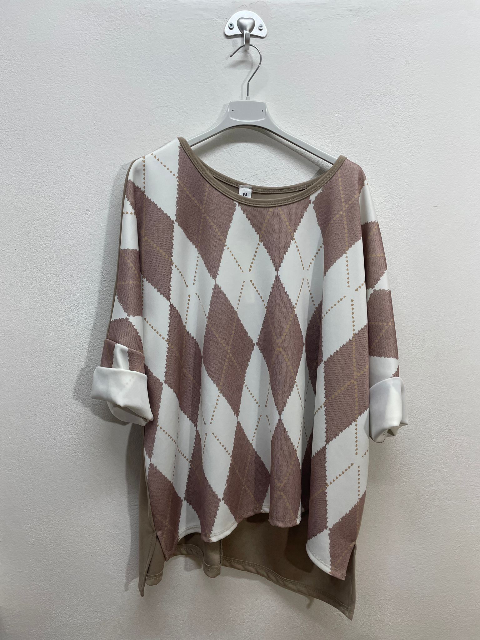 21880 | Maglia con rombi taglia unico