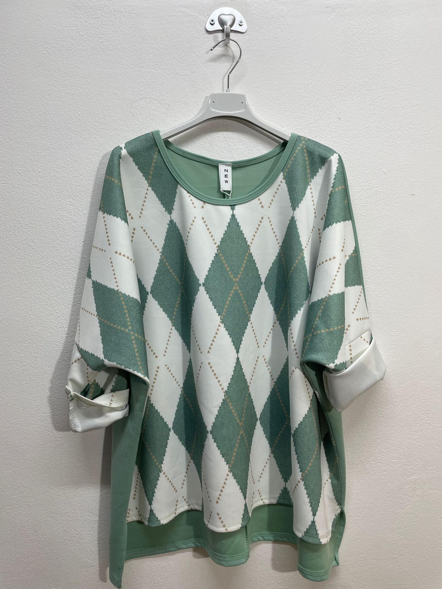 21880 | Maglia con rombi taglia unico