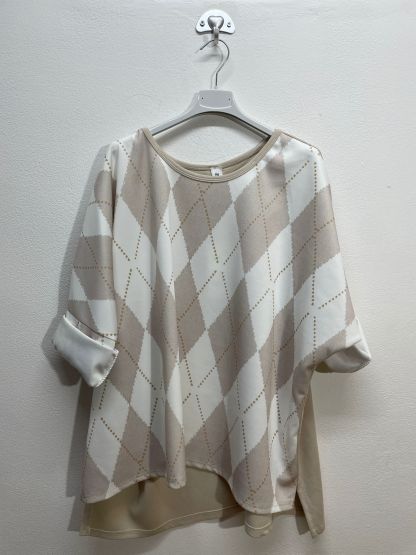 21880 | Maglia con rombi taglia unico