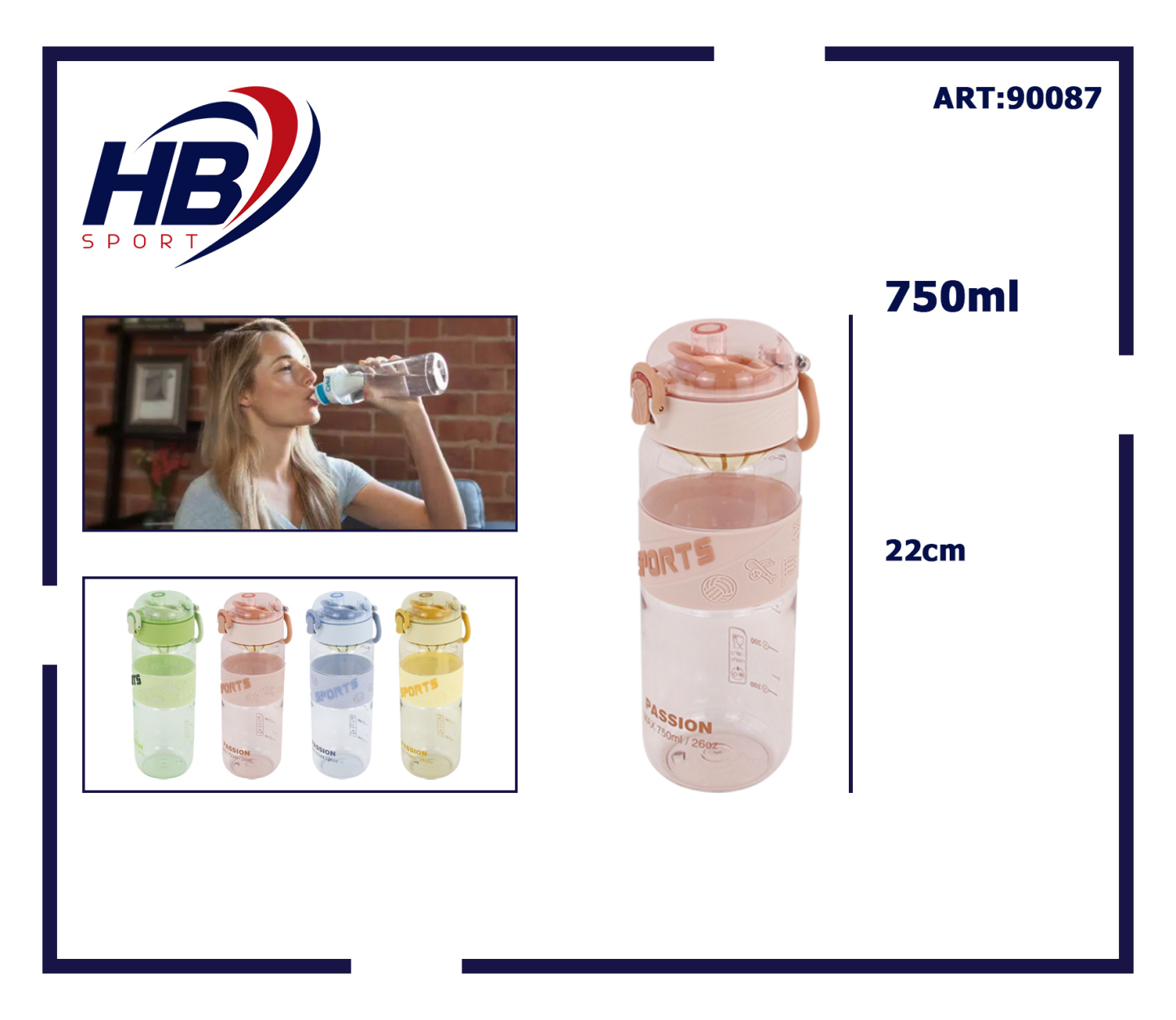 90087 | bottiglia sportiva 750ml