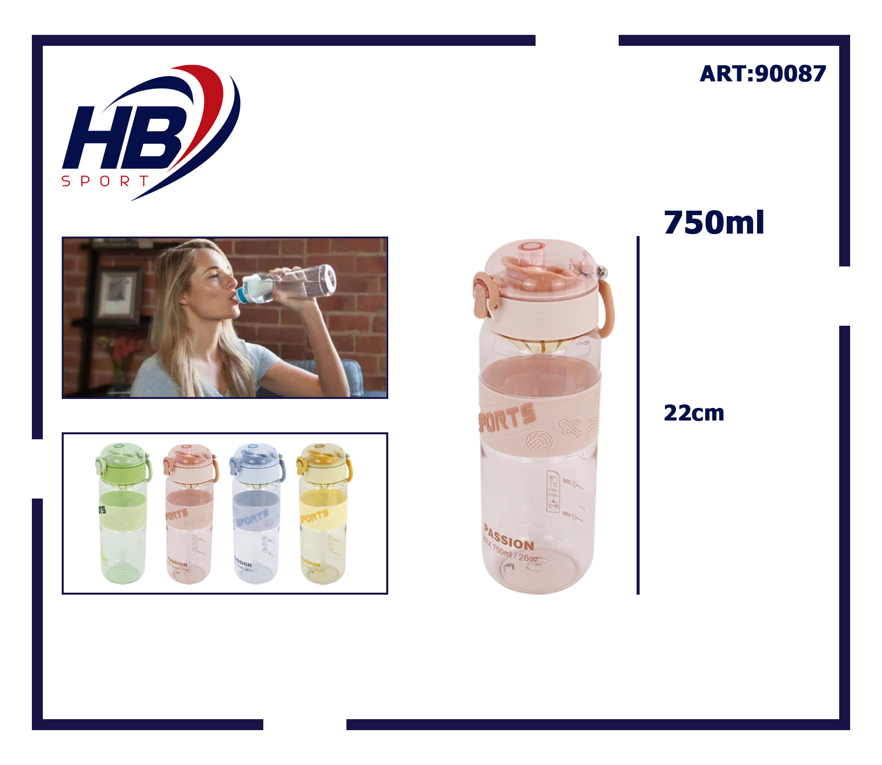 90087 | bottiglia sportiva 750ml