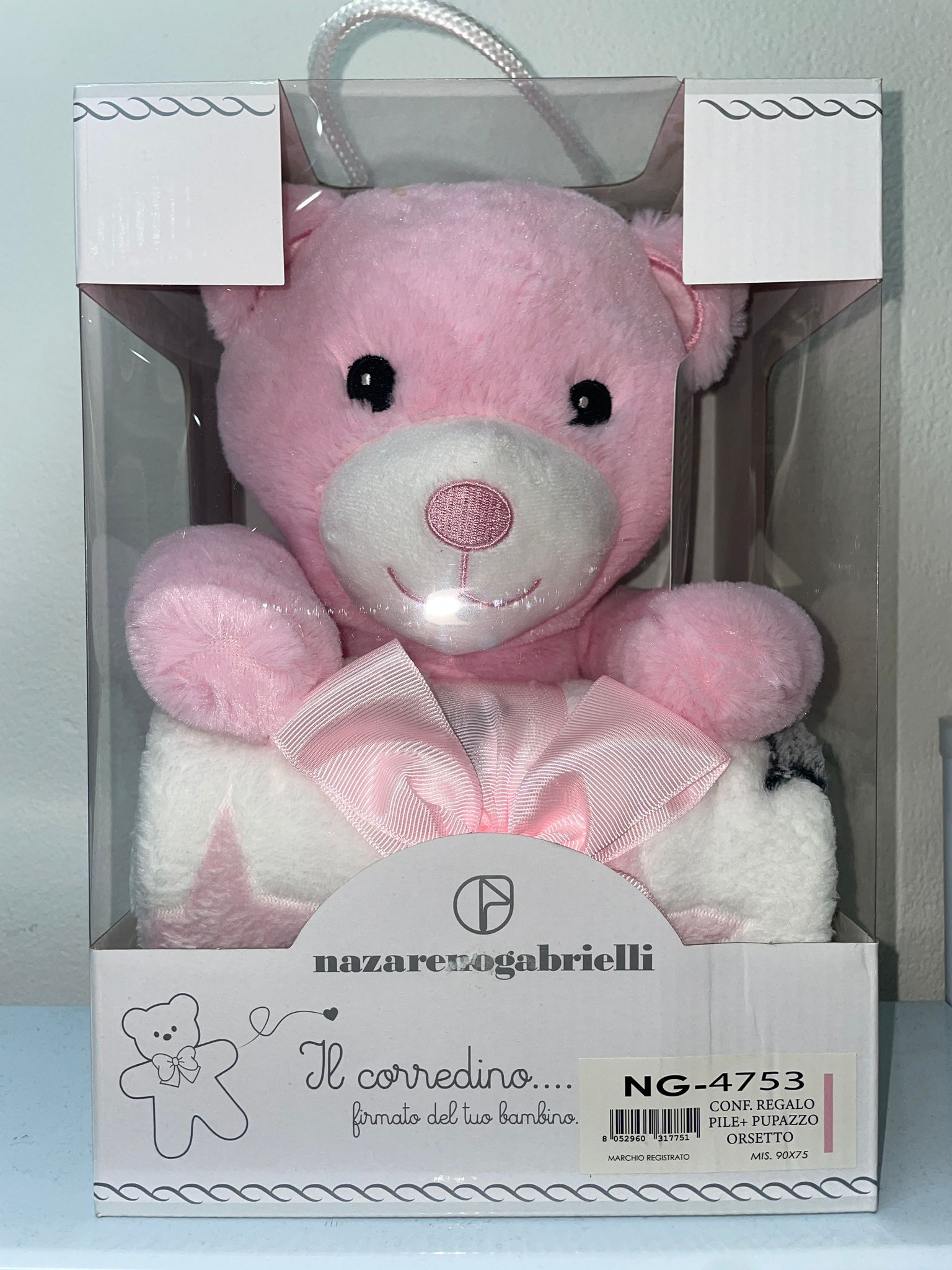 NG-4753 | Nazarenogabrielli15 Confezione regalo copertina in pile + orsetto