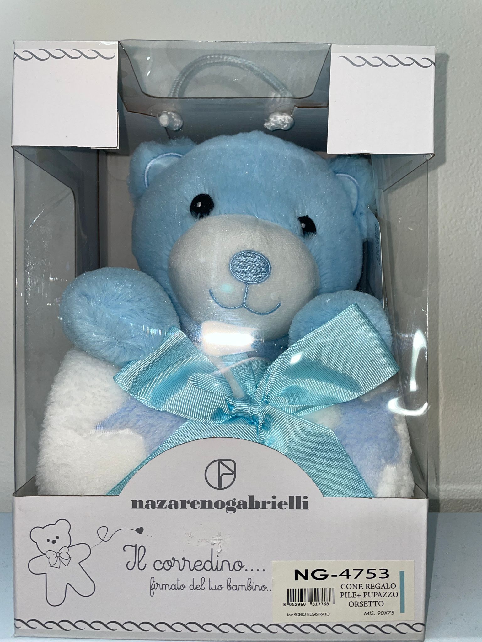 NG-4753 | Nazarenogabrielli15 Confezione regalo copertina in pile + orsetto
