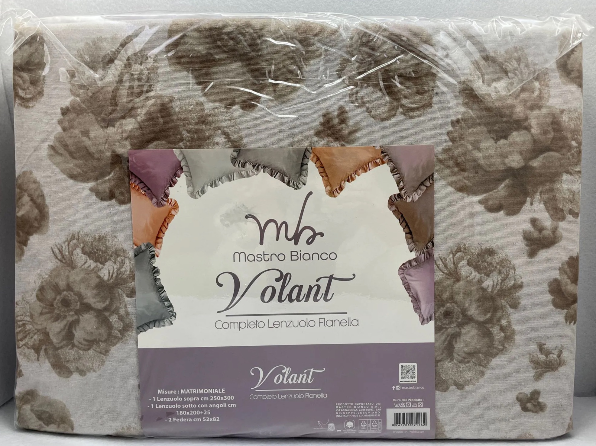 Volant | COMPLETO LENZUOLA FLANELLA MATRIMONIALE