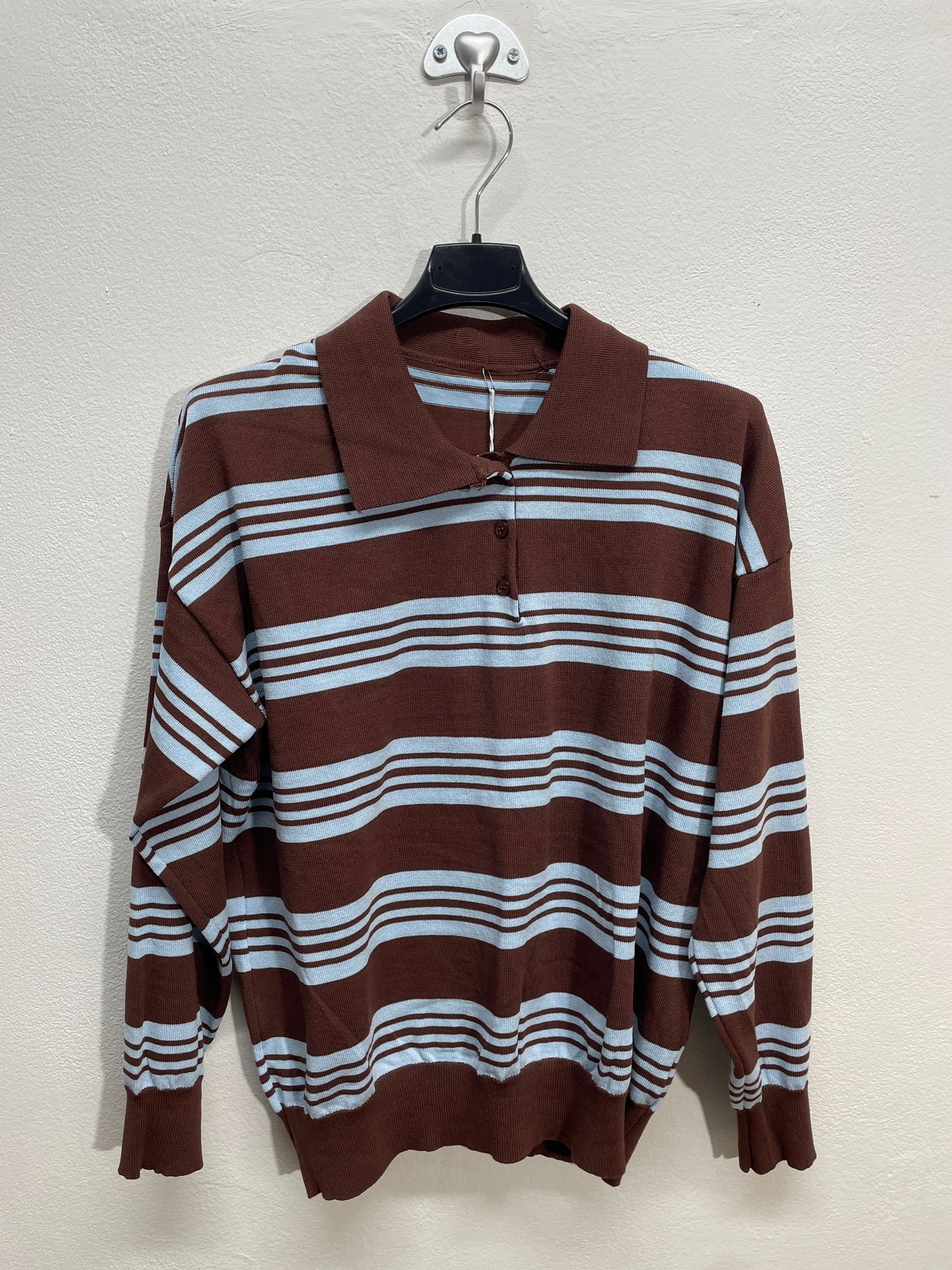 282 | Polo manica lunga con strisce