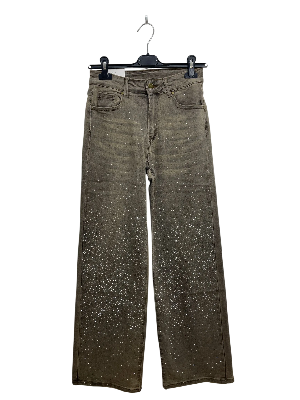 XB0021 | Jeans brillantinato gamba larga