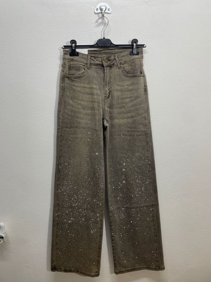 XB0021 | Jeans brillantinato gamba larga