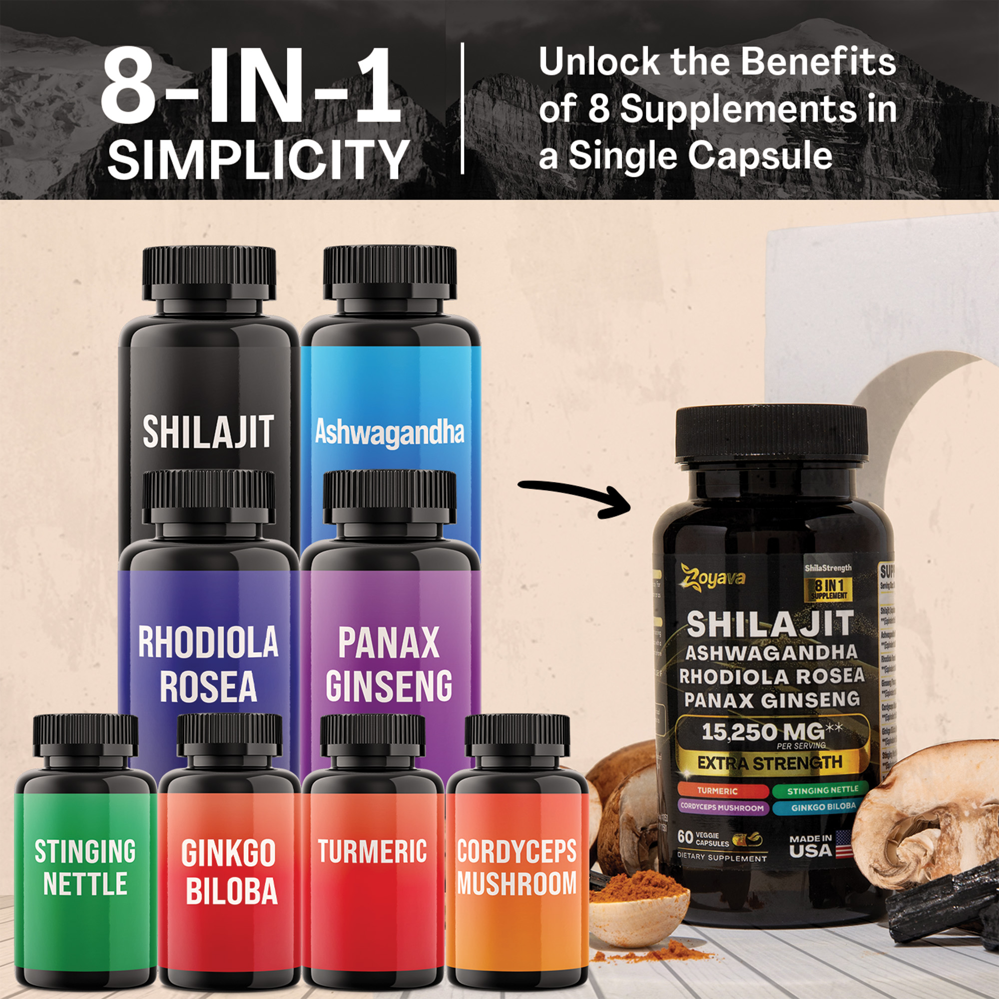 Zoyava™ Shilajit Power ShilaStrength Blend - 15,250MG